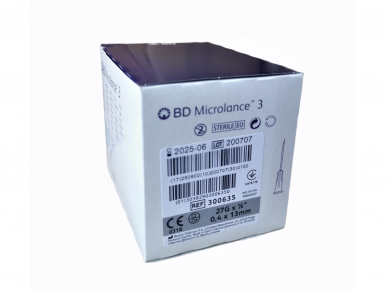 BD Microlance 3 adata vienkartinė 27G x 13 mm 100 vnt.